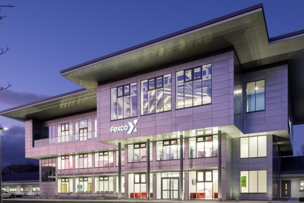 Fexco building Killarney Road at night